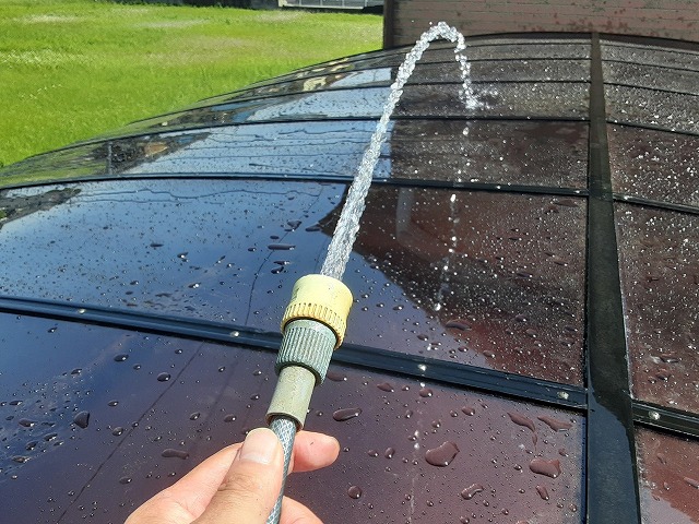 カーポート屋根散水調査